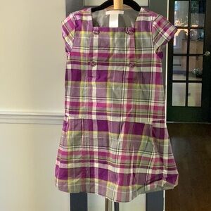 3T Purple Plaid Dress Pink Label Janie and Jack